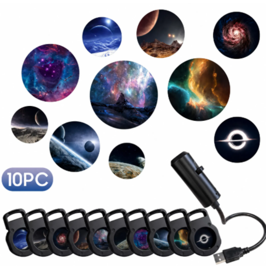 Mini Proyector de Estrellas y Nebulosas USB +10 escenas