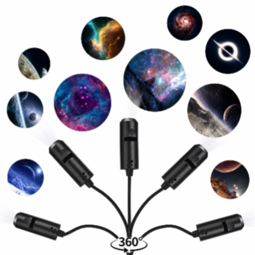 Mini Proyector de Estrellas y Nebulosas USB +10 escenas